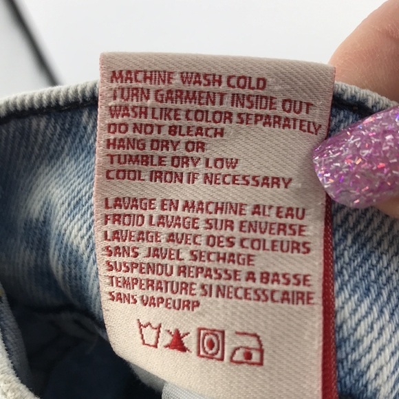 Revice Light Wash Distressed button Fly Jeans Size 26 - Picture 12 of 15